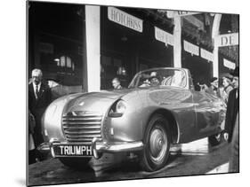 The British Triumph Roadster at the Paris Auto Show-Gordon Parks-Mounted Photographic Print