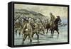 The British Troops of General French Crossing the Sand River-Frank Ifold-Framed Stretched Canvas