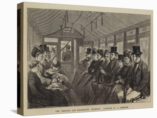 The Brixton and Kennington Tramway, Interior of a Carriage-Godefroy Durand-Stretched Canvas