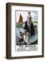 The Broads, Girl Standing on Boat-null-Framed Art Print