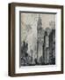 'The Broadway and the Woolworth Building, New York', 1912-Joseph Pennell-Framed Giclee Print