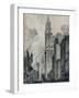 'The Broadway and the Woolworth Building, New York', 1912-Joseph Pennell-Framed Giclee Print