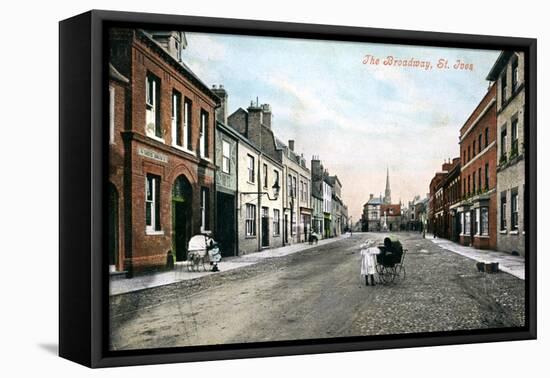 The Broadway, St Ives, Cornwall, Early 20th Century-Valentine & Sons-Framed Stretched Canvas