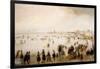 The Broederpoort, Kampen, with numerous Figures skating and playing Kolf-Hendrick Avercamp-Framed Giclee Print