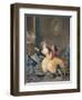 'The Broken Fan', end eighteenth century-Jean-Baptiste Huet-Framed Giclee Print