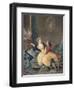 'The Broken Fan', end eighteenth century-Jean-Baptiste Huet-Framed Giclee Print