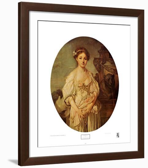 The Broken Jug-Jean-Baptiste Greuze-Framed Art Print