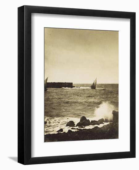 The Broken Wave; La Vague Brise-Mer, Mediterranee-Gustave Le Gray-Framed Giclee Print