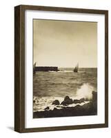 The Broken Wave; La Vague Brise-Mer, Mediterranee-Gustave Le Gray-Framed Giclee Print