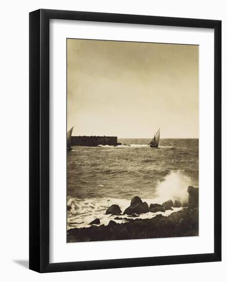 The Broken Wave; La Vague Brise-Mer, Mediterranee-Gustave Le Gray-Framed Giclee Print