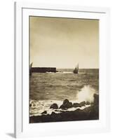 The Broken Wave; La Vague Brise-Mer, Mediterranee-Gustave Le Gray-Framed Giclee Print