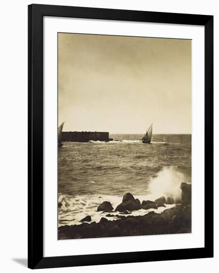 The Broken Wave; La Vague Brise-Mer, Mediterranee-Gustave Le Gray-Framed Giclee Print