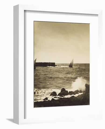 The Broken Wave; La Vague Brise-Mer, Mediterranee-Gustave Le Gray-Framed Giclee Print