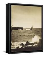 The Broken Wave; La Vague Brise-Mer, Mediterranee-Gustave Le Gray-Framed Stretched Canvas