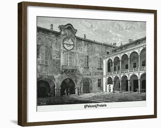 The Broletto in Novara, 1877-null-Framed Giclee Print