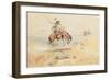The Bronco Buster, 1894 (Watercolour and Pencil on Paper)-Charles Marion Russell-Framed Giclee Print