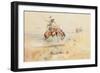 The Bronco Buster, 1894 (Watercolour and Pencil on Paper)-Charles Marion Russell-Framed Giclee Print