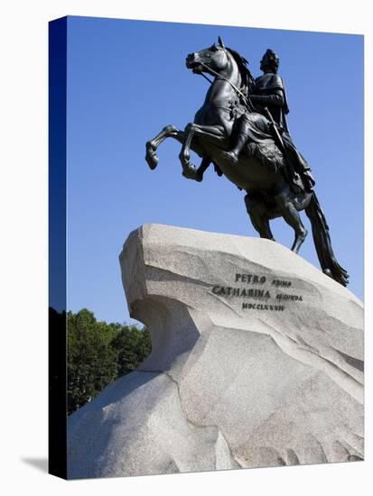 The Bronze Horseman Statue, Monument to Tsar Peter the Great, St. Petersburg, Russia-Nancy & Steve Ross-Stretched Canvas