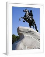 The Bronze Horseman Statue, Monument to Tsar Peter the Great, St. Petersburg, Russia-Nancy & Steve Ross-Framed Photographic Print