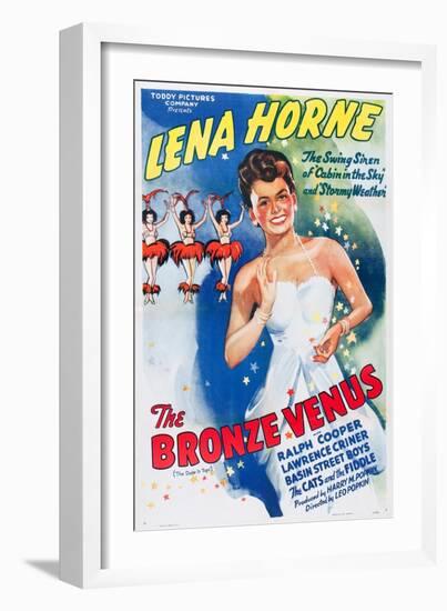 The Bronze Venus, (aka The Duke is Tops), Lena Horne on 1943 poster art, 1938-null-Framed Art Print