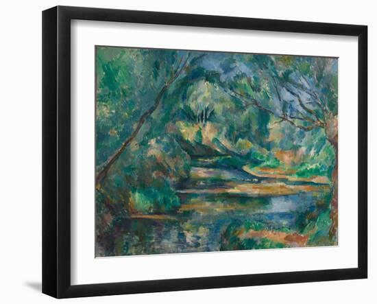 The Brook, C.1895-1900 (Oil on Fabric)-Paul Cezanne-Framed Giclee Print
