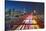 The Brooklyn Bridge and Lower Manhattan Skyline, New York City.-Jon Hicks-Stretched Canvas