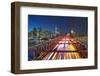 The Brooklyn Bridge and Lower Manhattan Skyline, New York City.-Jon Hicks-Framed Photographic Print