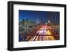 The Brooklyn Bridge and Lower Manhattan Skyline, New York City.-Jon Hicks-Framed Photographic Print