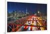 The Brooklyn Bridge and Lower Manhattan Skyline, New York City.-Jon Hicks-Framed Photographic Print