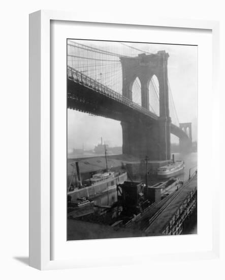 The Brooklyn Bridge, C.1903-10-null-Framed Photographic Print