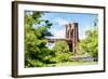 The Brooklyn Bridge - In the Style of Oil Painting-Philippe Hugonnard-Framed Giclee Print