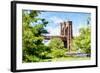 The Brooklyn Bridge - In the Style of Oil Painting-Philippe Hugonnard-Framed Giclee Print