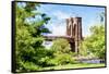 The Brooklyn Bridge - In the Style of Oil Painting-Philippe Hugonnard-Framed Stretched Canvas