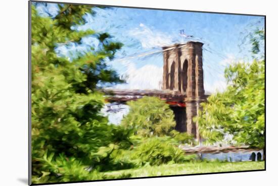 The Brooklyn Bridge - In the Style of Oil Painting-Philippe Hugonnard-Mounted Premium Giclee Print