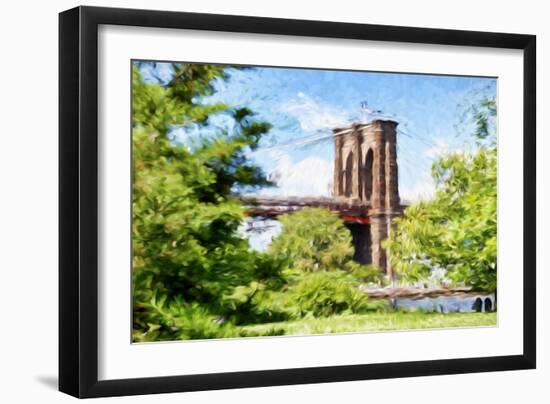 The Brooklyn Bridge - In the Style of Oil Painting-Philippe Hugonnard-Framed Giclee Print