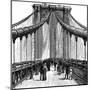 The Brooklyn Bridge, New York, 1883-null-Mounted Art Print