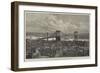 The Brooklyn Bridge over the East River, Between Long Island and New York-null-Framed Giclee Print