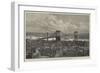 The Brooklyn Bridge over the East River, Between Long Island and New York-null-Framed Giclee Print