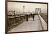 The Brooklyn Bridge Promenade, Looking Towards Manhattan, 1903-Joseph Byron-Framed Giclee Print