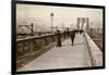 The Brooklyn Bridge Promenade, Looking Towards Manhattan, 1903-Joseph Byron-Framed Giclee Print