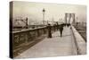 The Brooklyn Bridge Promenade, Looking Towards Manhattan, 1903-Joseph Byron-Stretched Canvas