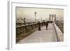 The Brooklyn Bridge Promenade, Looking Towards Manhattan, 1903-Joseph Byron-Framed Giclee Print