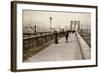 The Brooklyn Bridge Promenade, Looking Towards Manhattan, 1903-Joseph Byron-Framed Giclee Print