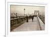 The Brooklyn Bridge Promenade, Looking Towards Manhattan, 1903-Joseph Byron-Framed Giclee Print