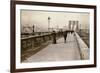 The Brooklyn Bridge Promenade, Looking Towards Manhattan, 1903-Joseph Byron-Framed Giclee Print