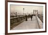 The Brooklyn Bridge Promenade, Looking Towards Manhattan, 1903-Joseph Byron-Framed Giclee Print