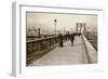 The Brooklyn Bridge Promenade, Looking Towards Manhattan, 1903-Joseph Byron-Framed Giclee Print