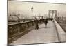 The Brooklyn Bridge Promenade, Looking Towards Manhattan, 1903-Joseph Byron-Mounted Giclee Print