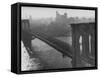 The Brooklyn Bridge-Arthur Schatz-Framed Stretched Canvas