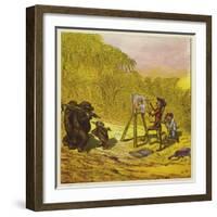 The Brothers Bold Encounter a Family of Gorillas-Ernest Henry Griset-Framed Giclee Print